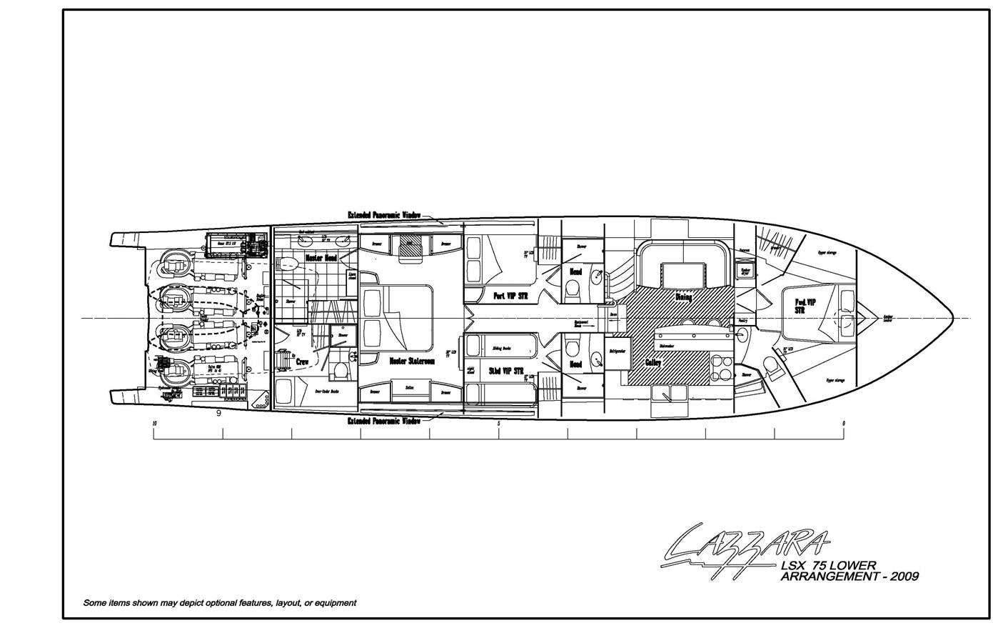 diagram, engineering drawing aboard MOJO Yacht for Sale