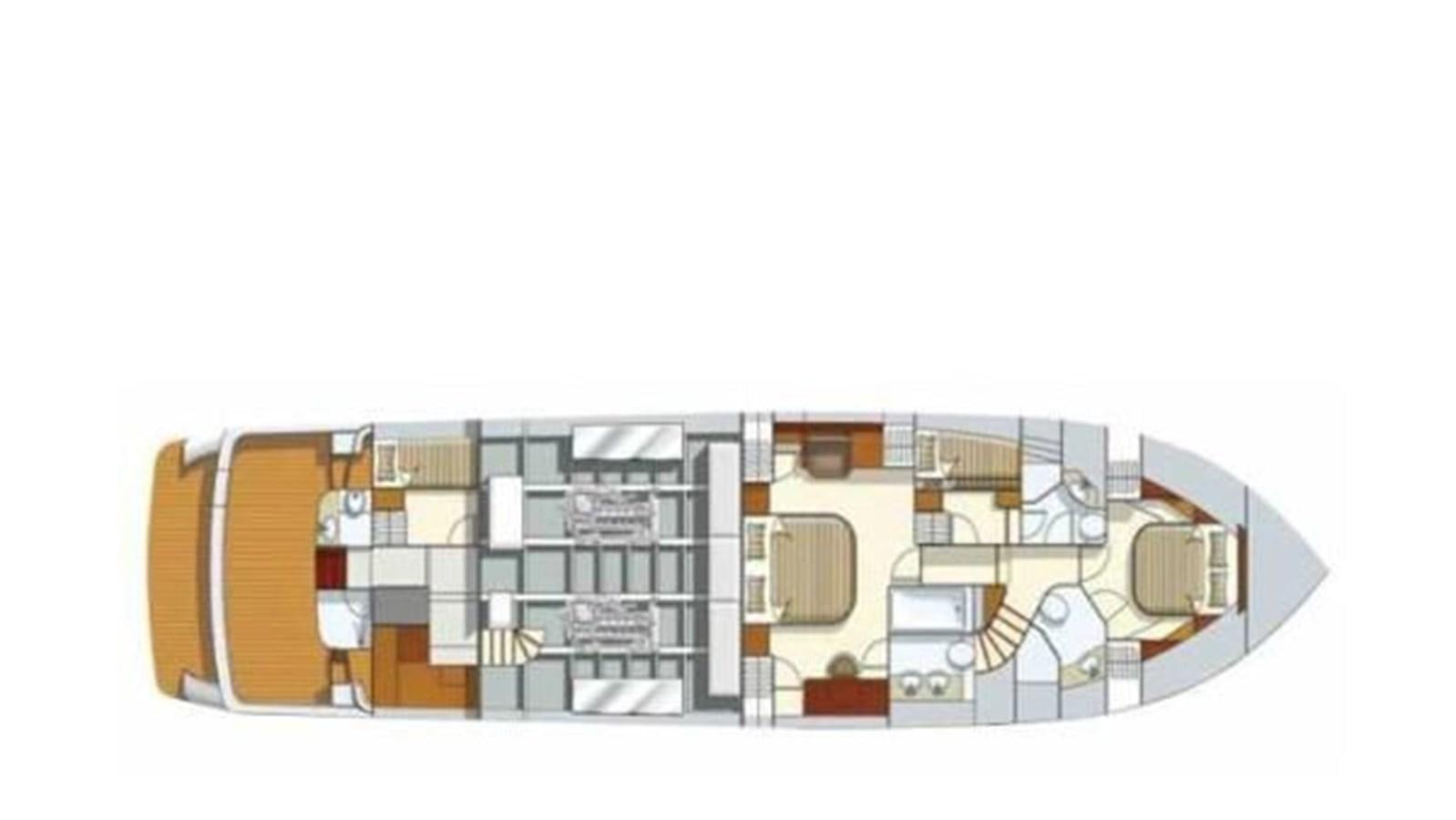 a computer generated image of a building aboard TAKEN TIME II Yacht for Sale