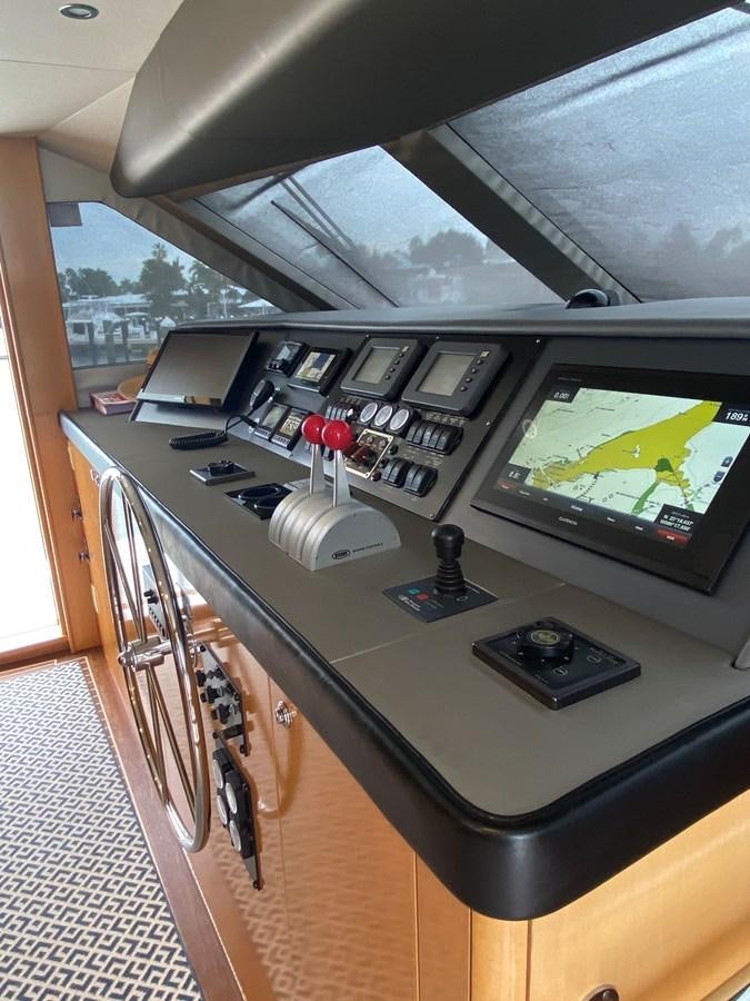 a car with a desk and a computer aboard LUISA Yacht for Sale