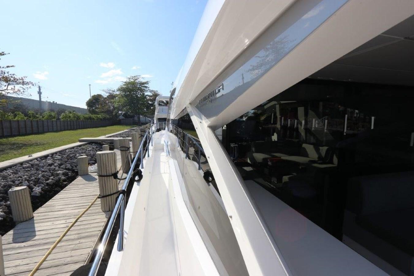 a train on the railway tracks aboard HIDE OUT Yacht for Sale