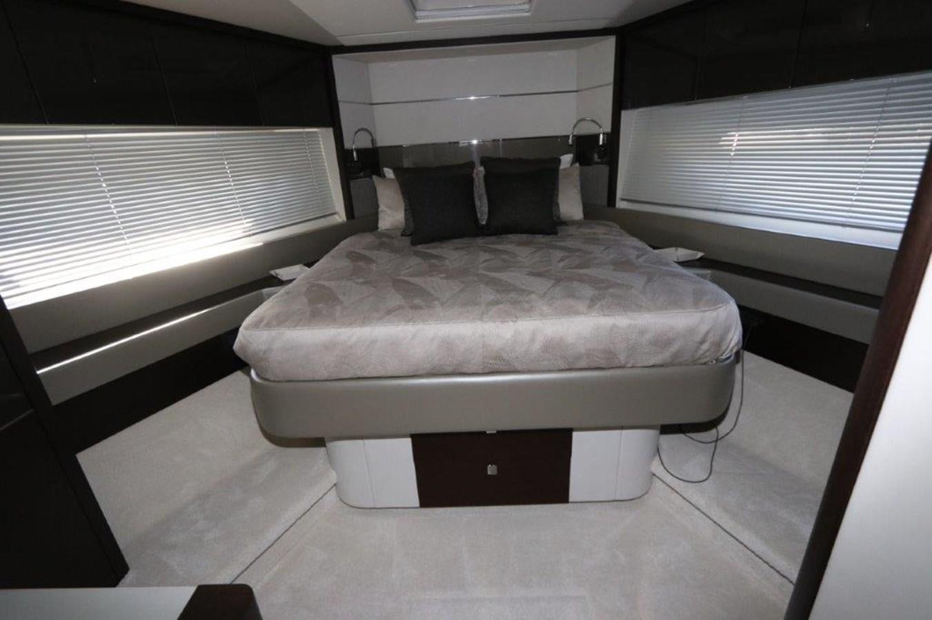 a bed in a room aboard HIDE OUT Yacht for Sale