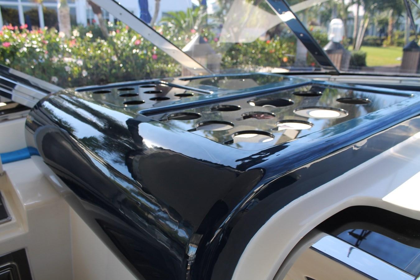 the inside of a car aboard MAGNIFICA Yacht for Sale