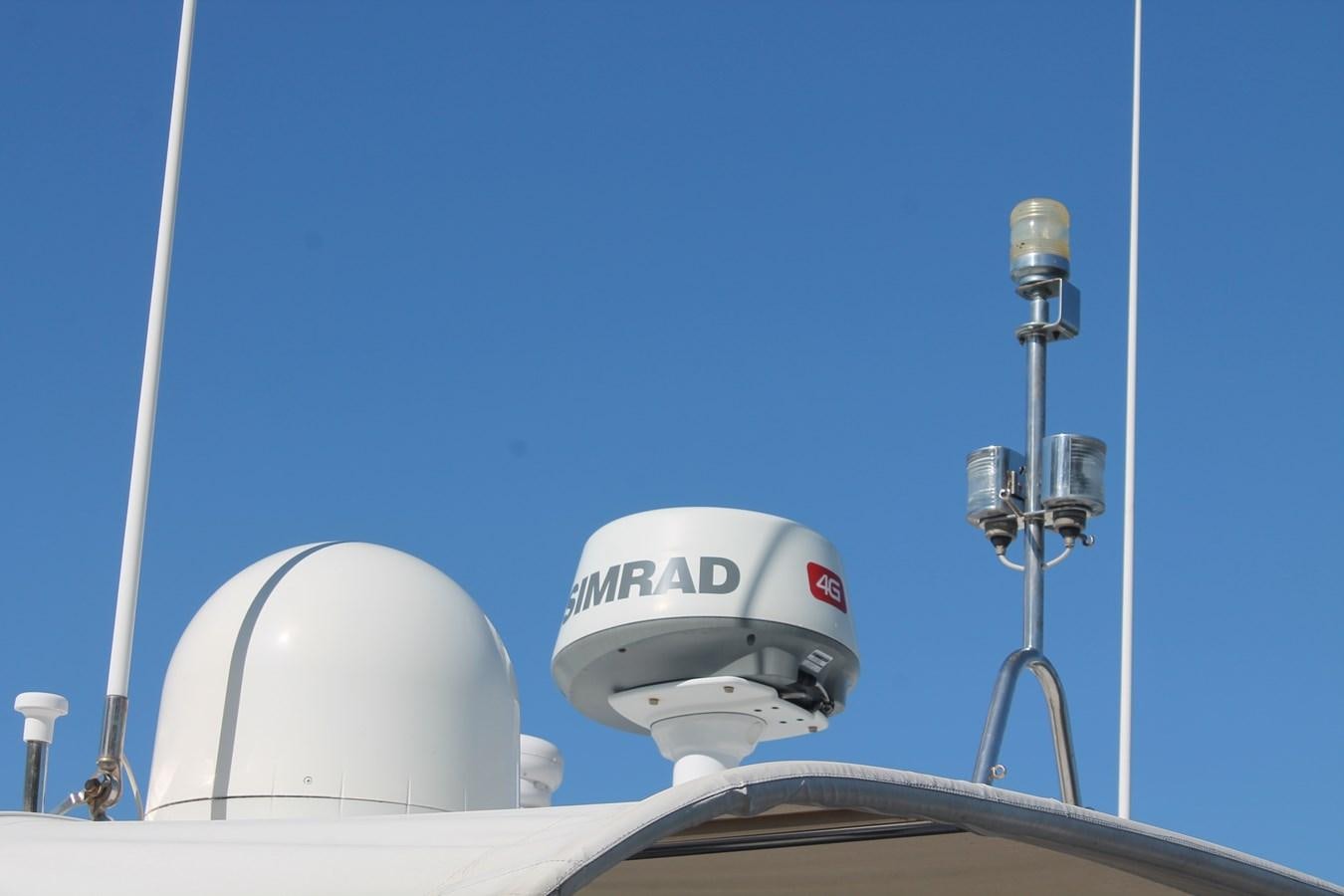 a white helmet on a boat aboard MAGNIFICA Yacht for Sale
