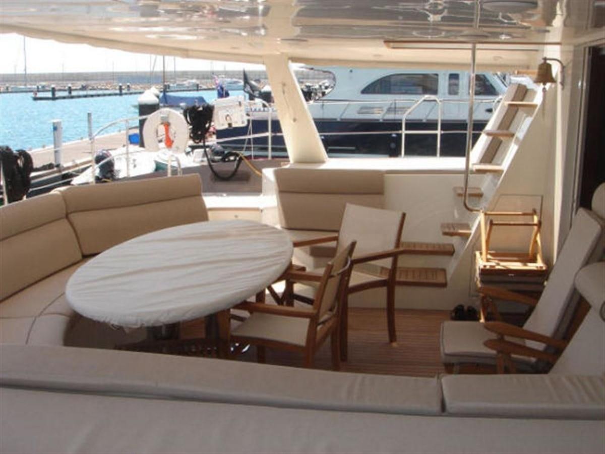 a room with a boat and chairs aboard 75' 2008 YAPLUKA LUXURY CATAMARAN Yacht for Sale