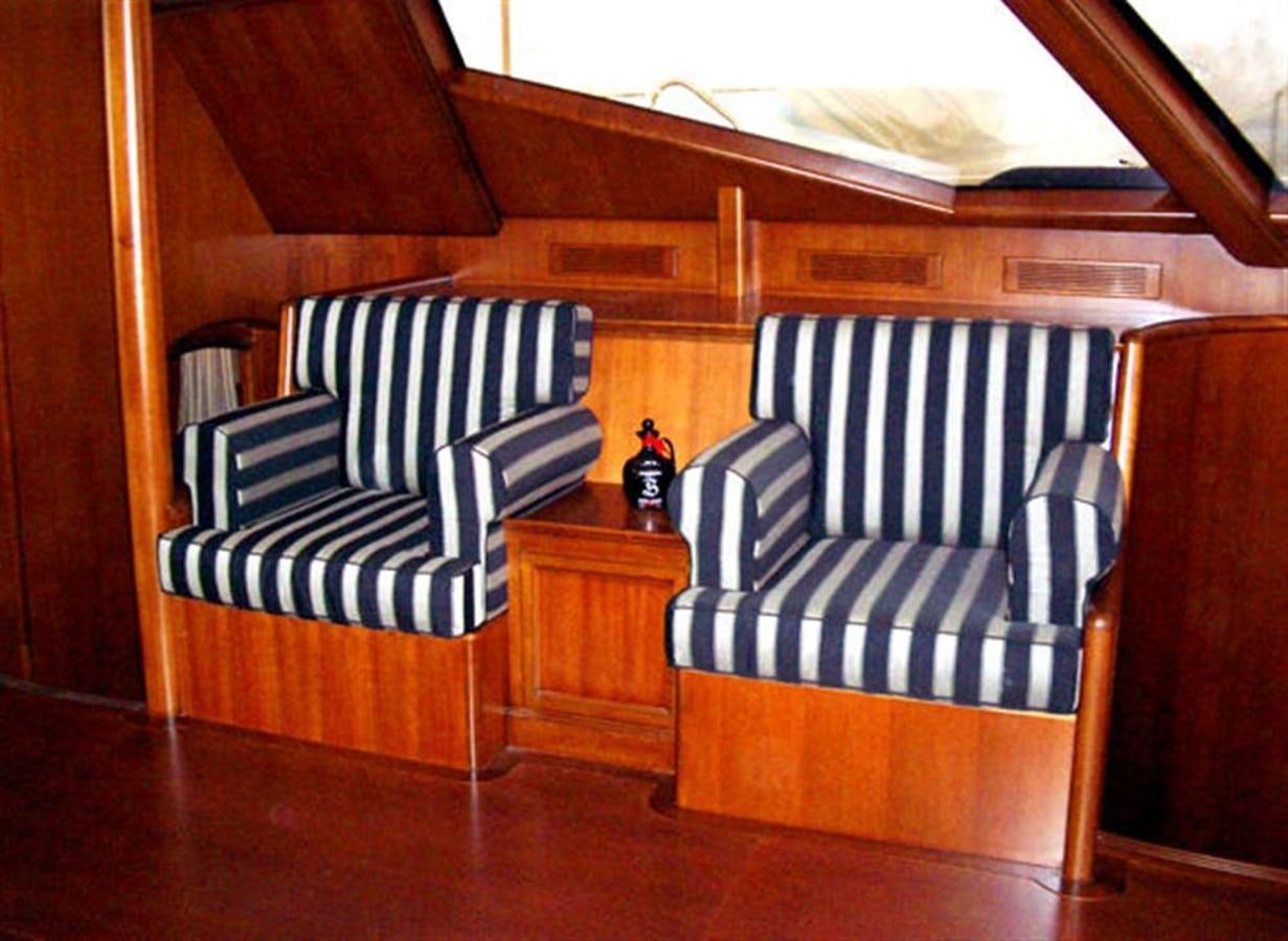 a couple of chairs in a room aboard 75' 2008 YAPLUKA LUXURY CATAMARAN Yacht for Sale