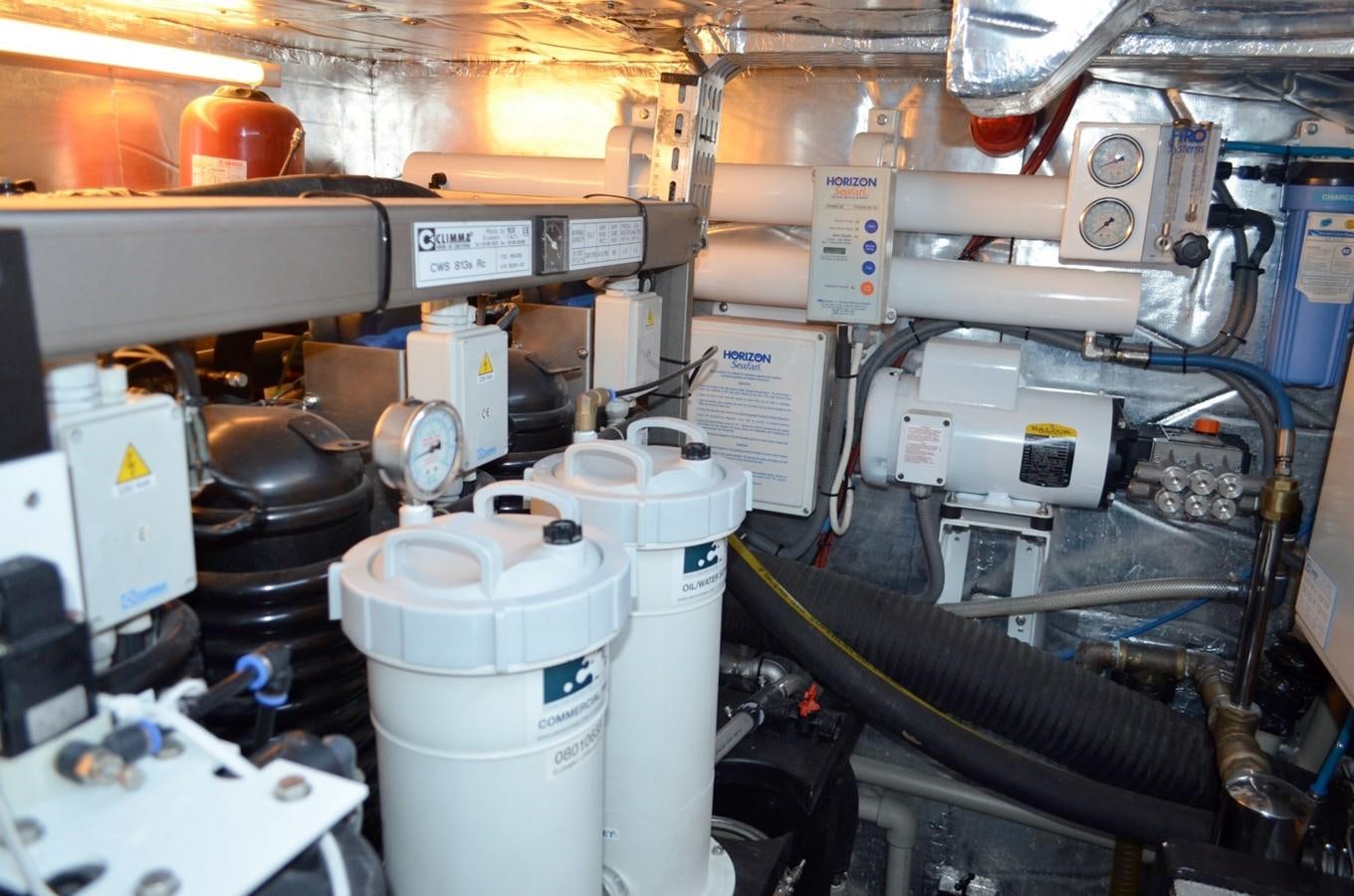 a machine with many tubes aboard CASPA Yacht for Sale