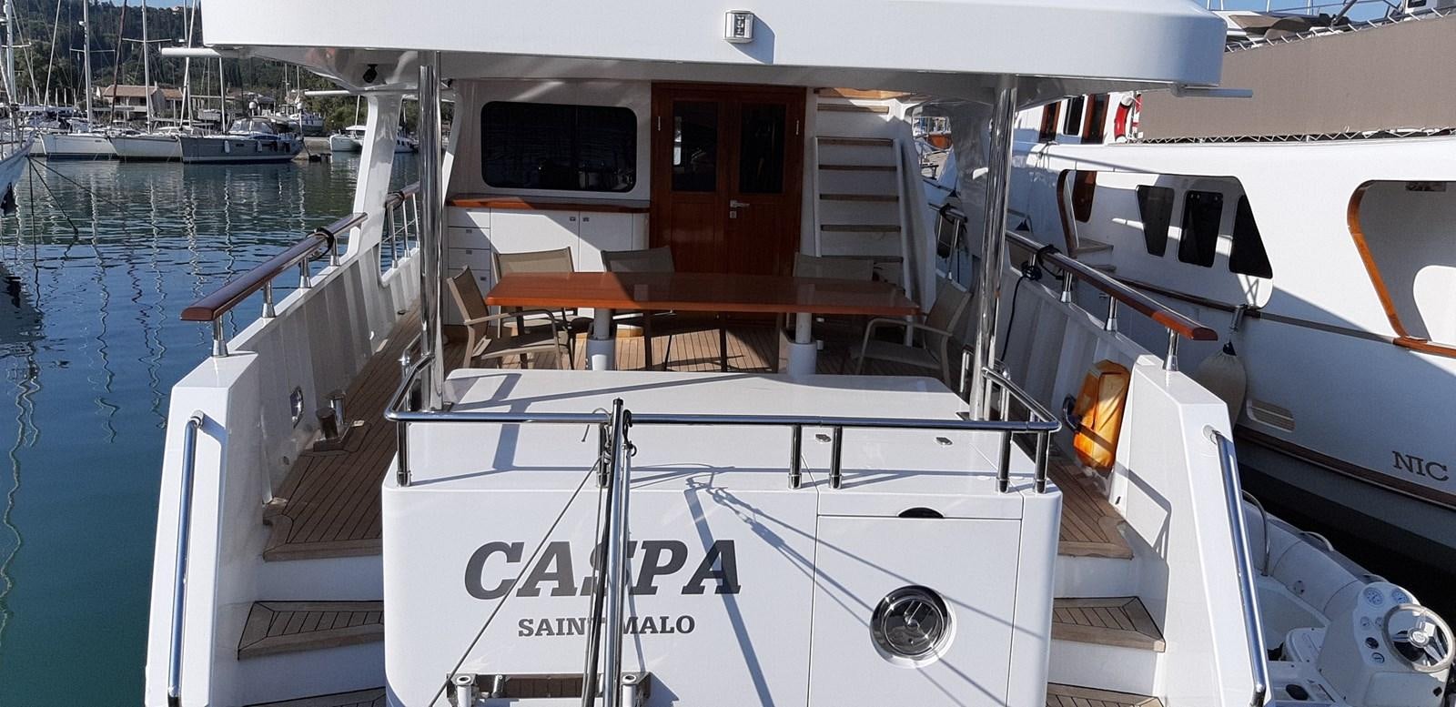 a boat on the water aboard CASPA Yacht for Sale