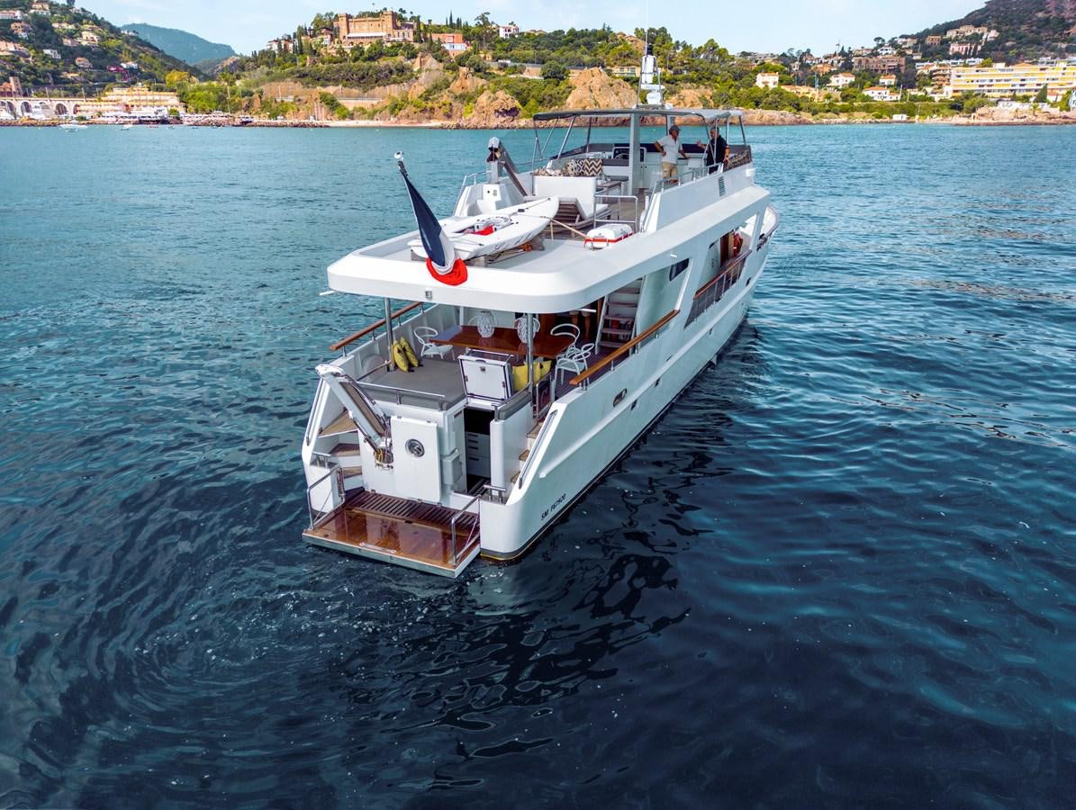 a boat on the water aboard CASPA Yacht for Sale