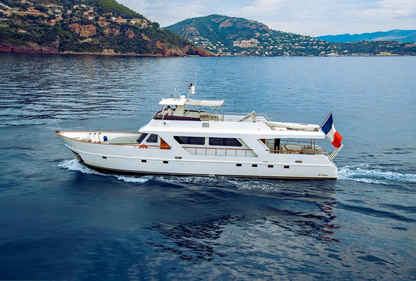 a boat on the water aboard CASPA Yacht for Sale