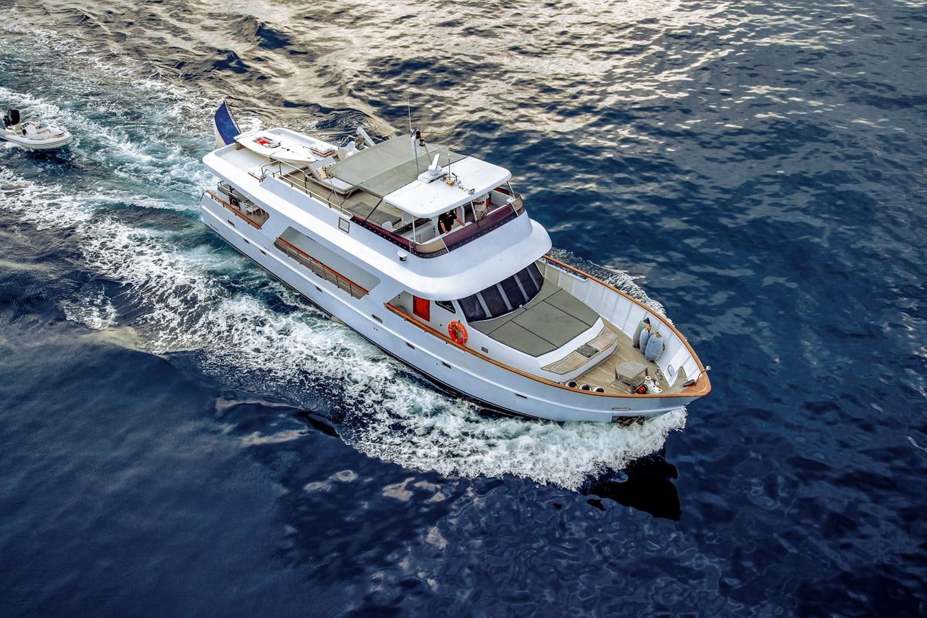 a boat on the water aboard CASPA Yacht for Sale