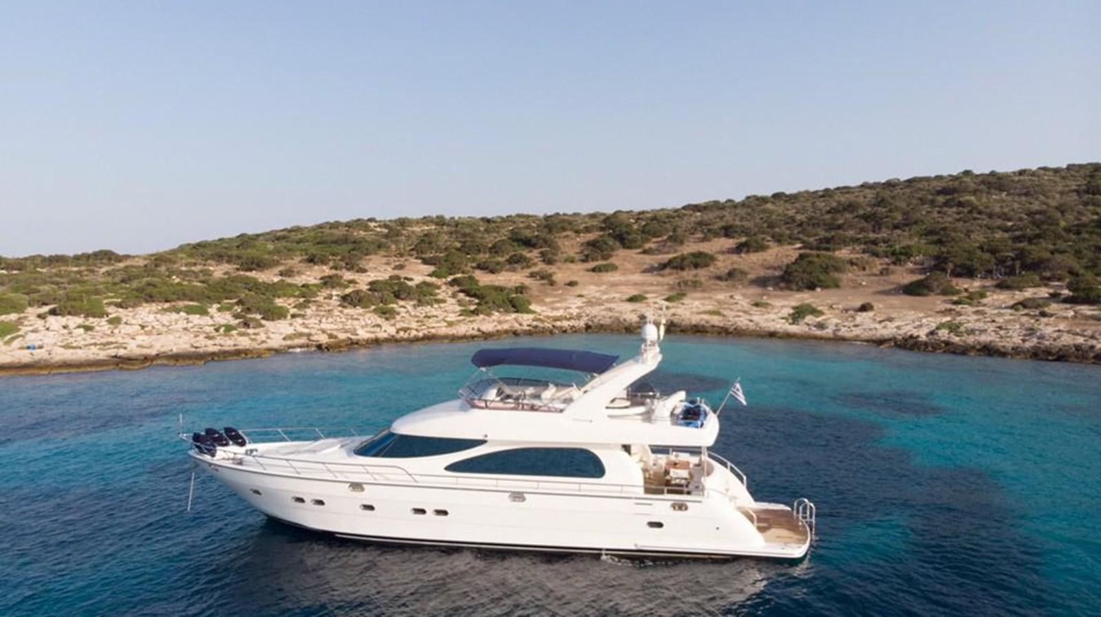 a white yacht in the water aboard MARLIN Yacht for Sale