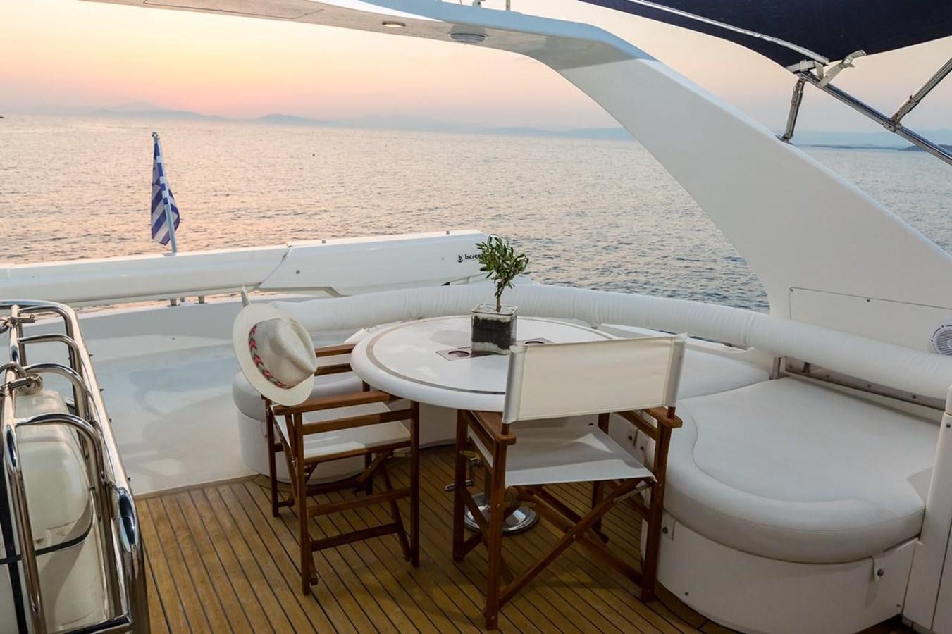 a table and chairs on a boat aboard MARLIN Yacht for Sale