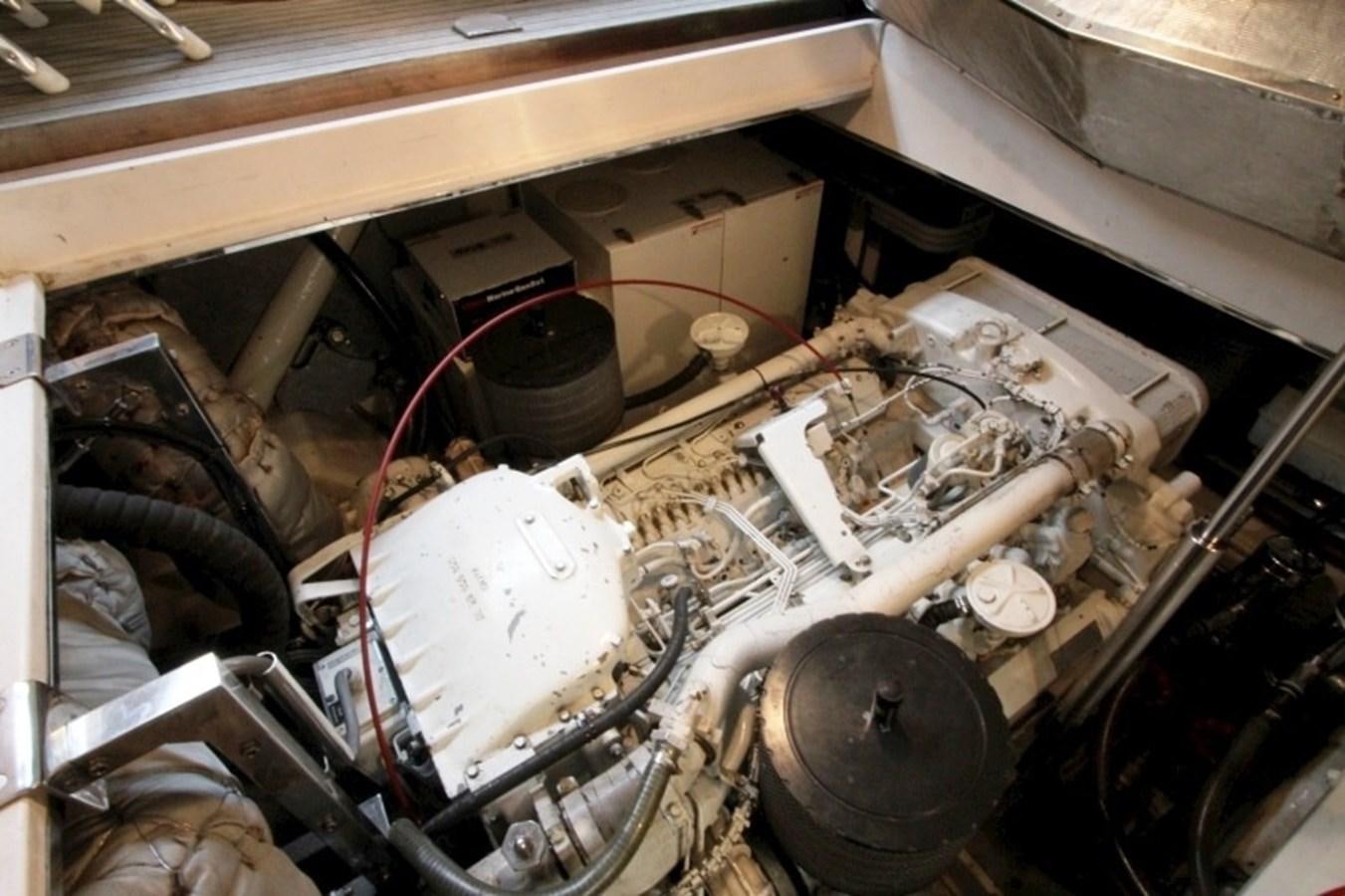 a dirty car engine aboard THE RIVER Yacht for Sale