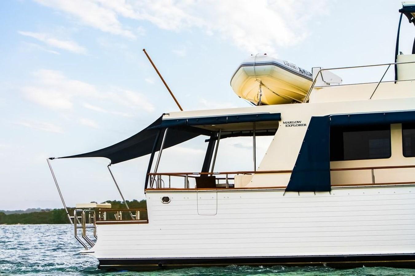 a boat on the water aboard 72' MARLOW RAISED PILOTHOUSE MOTOR YACHT EXPLORER I Yacht for Sale
