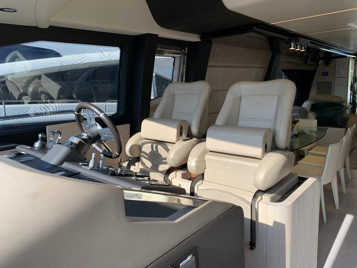 inside of a car aboard AMALFI Yacht for Sale