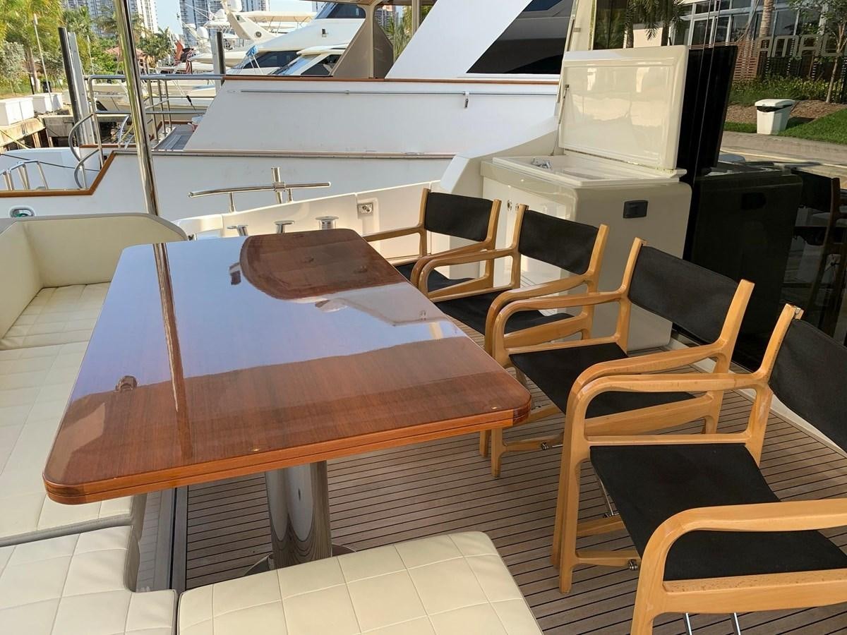 a table with chairs around it aboard AMALFI Yacht for Sale