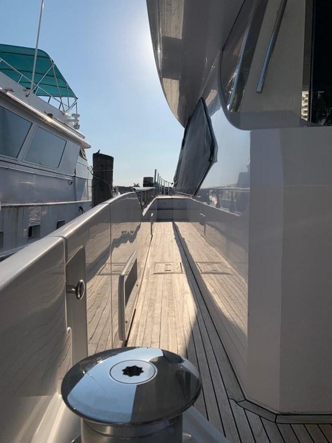 a large metal object on a bridge aboard AMALFI Yacht for Sale