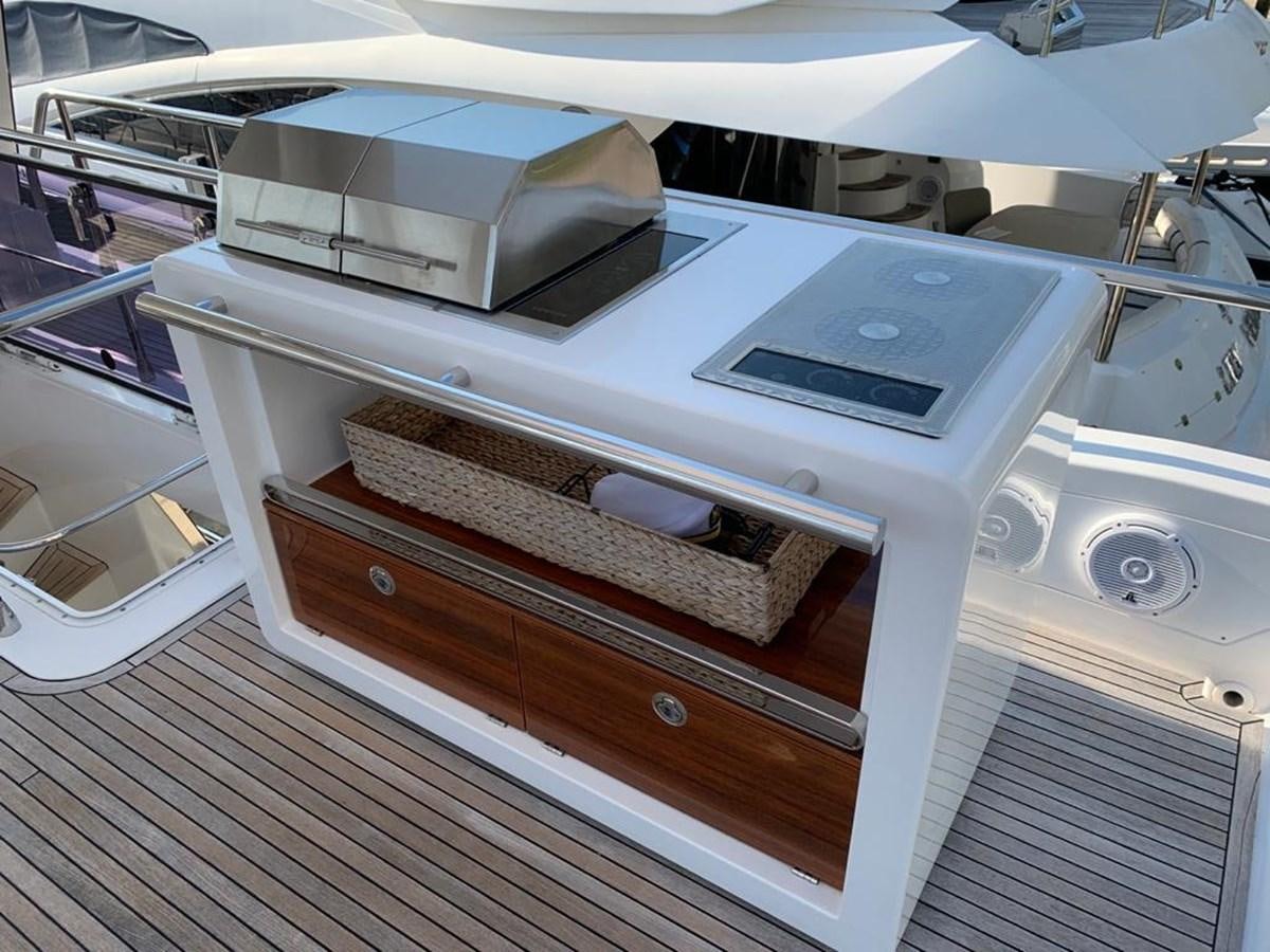 a printer on a table aboard AMALFI Yacht for Sale