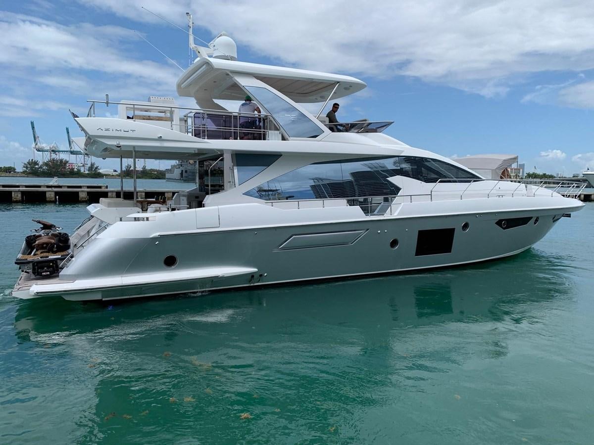 a white yacht with a white roof aboard AMALFI Yacht for Sale