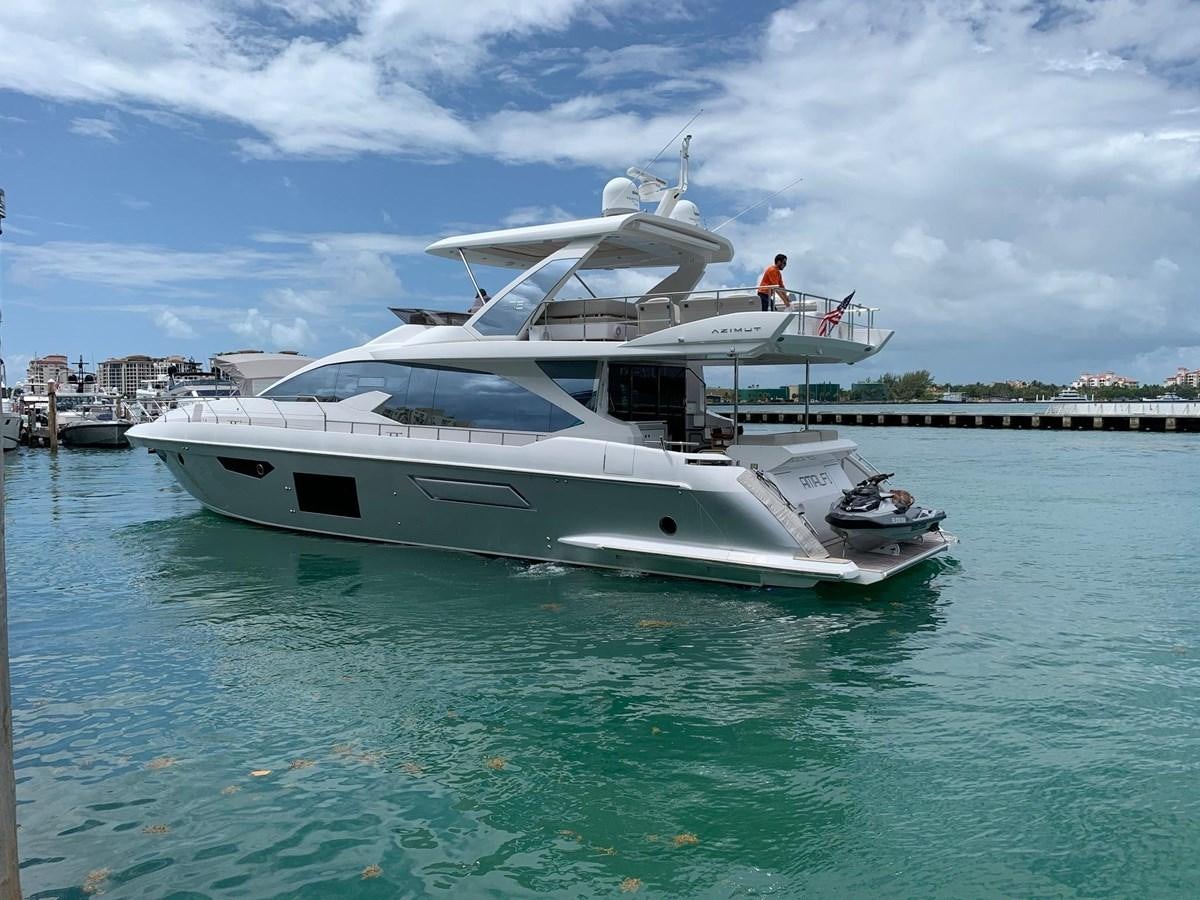 a white yacht in the water aboard AMALFI Yacht for Sale