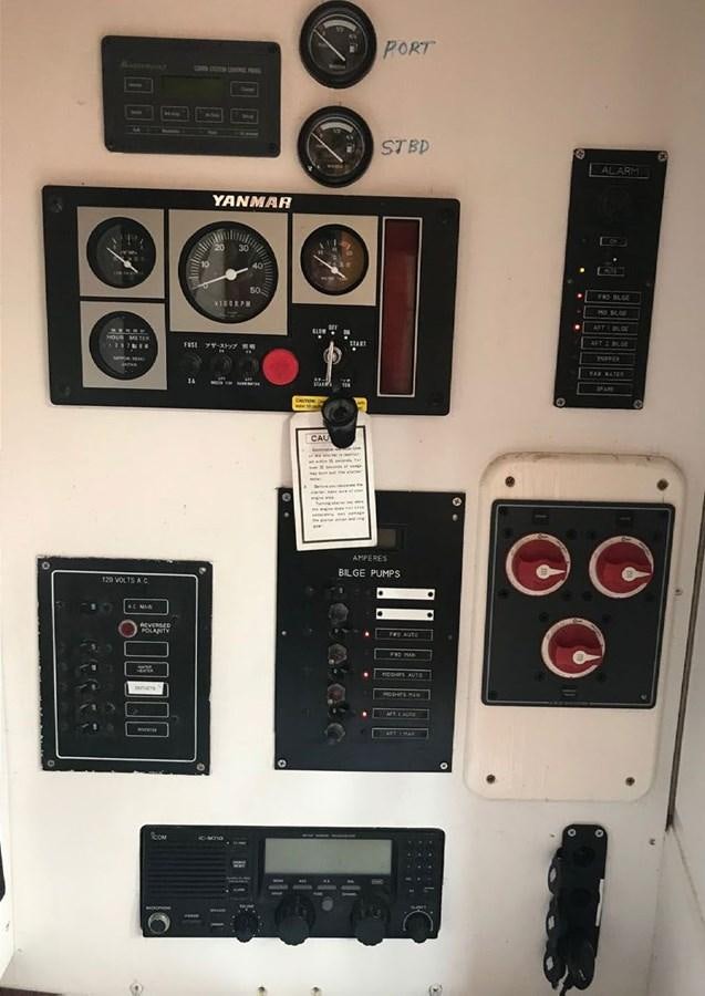 a group of different types of electronic devices aboard RUGOSA Yacht for Sale