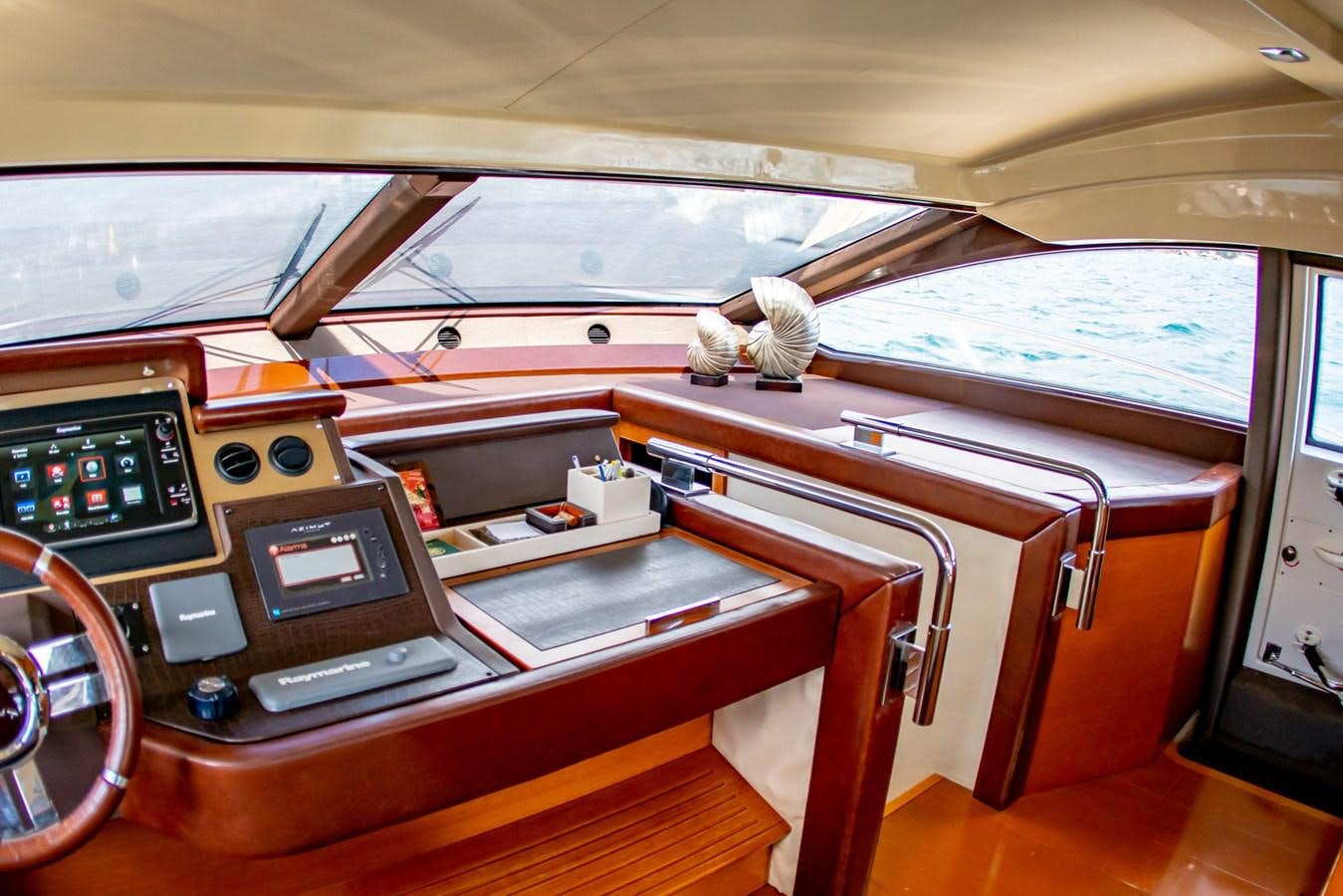 inside of a car aboard VA BENE 2011 AZIMUT 70 FLY Yacht for Sale