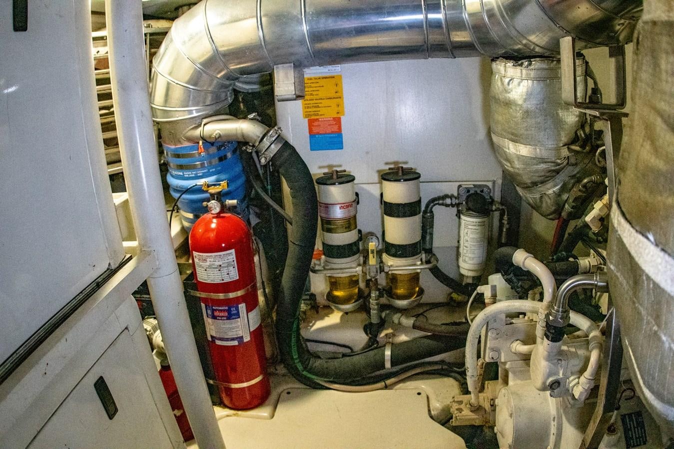 a machine with a red and white label aboard VA BENE 2011 AZIMUT 70 FLY Yacht for Sale