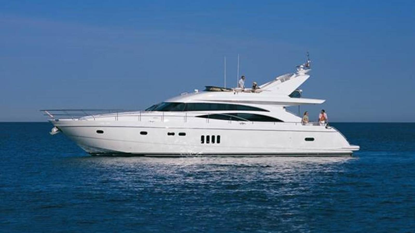 a white yacht in the water aboard PRINCESS 21M Yacht for Sale