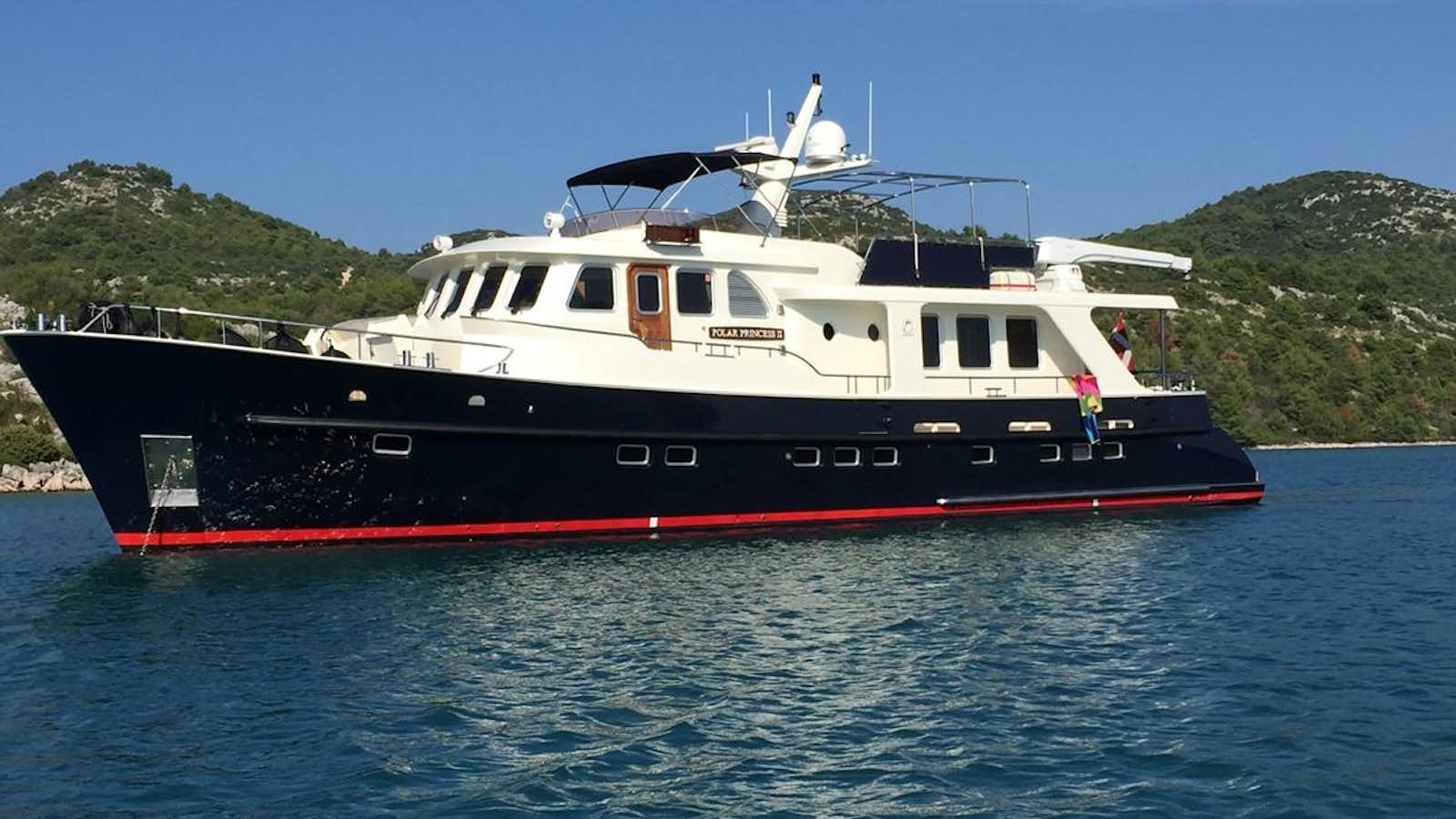 a boat on the water aboard Polar Princess Yacht for Sale