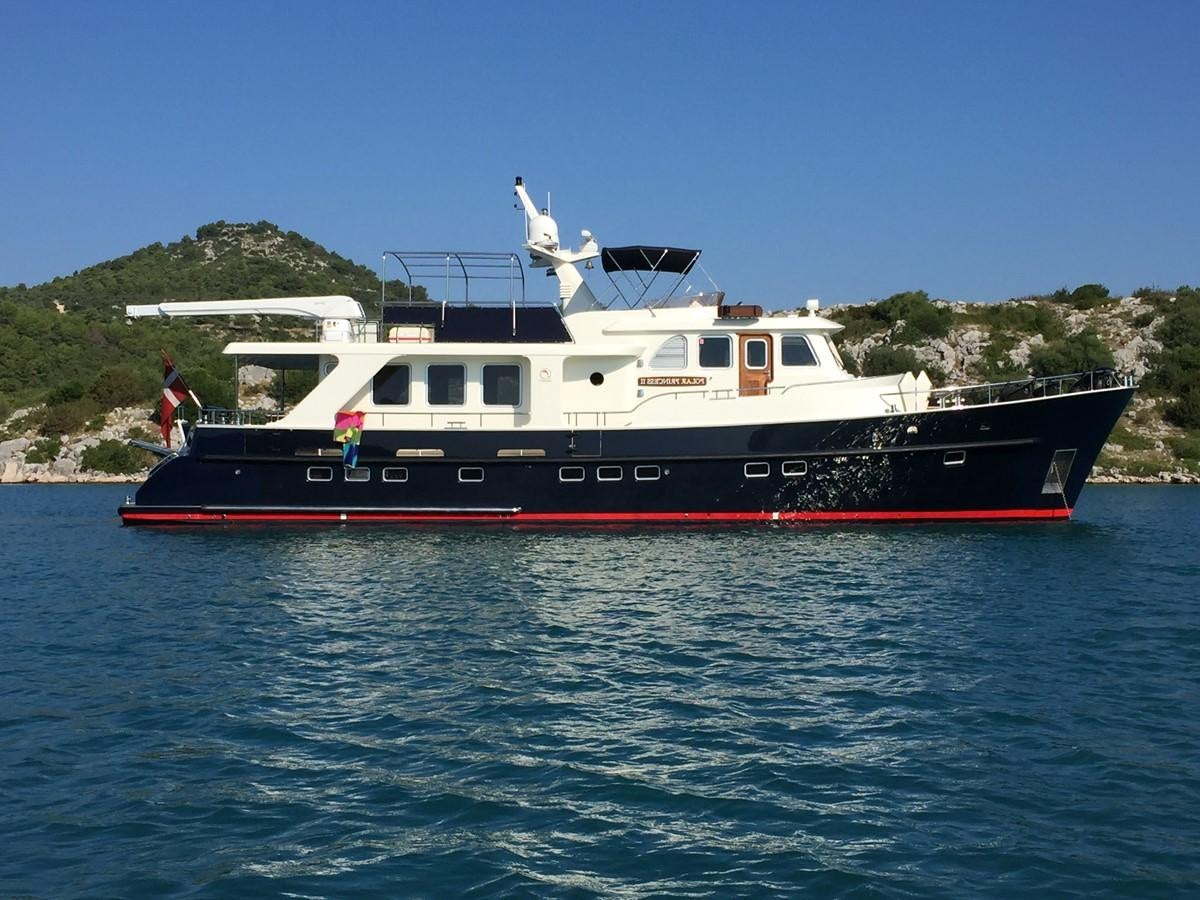 a boat on the water aboard Polar Princess Yacht for Sale