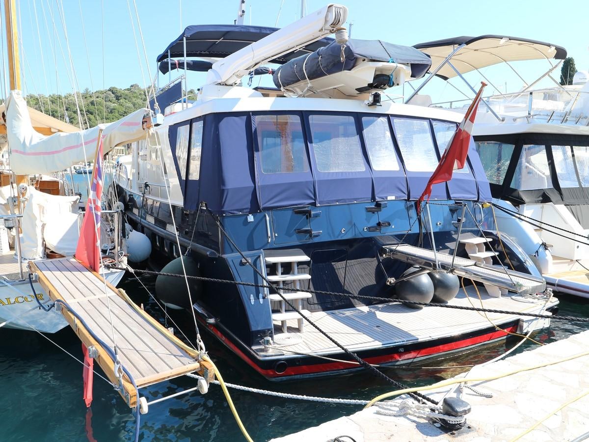 a boat is parked in the water aboard Polar Princess Yacht for Sale
