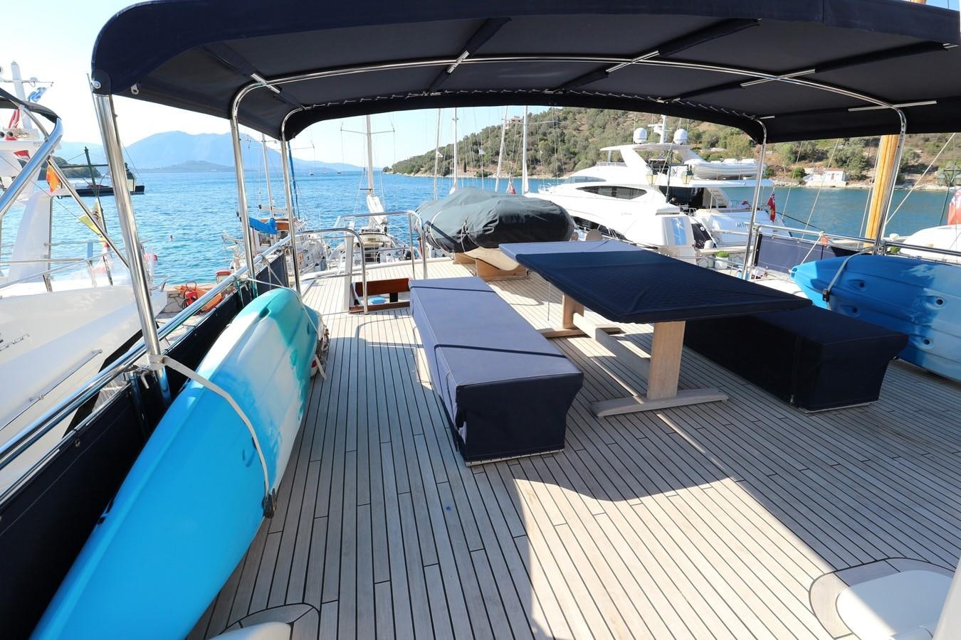 a boat deck with many boats aboard Polar Princess Yacht for Sale