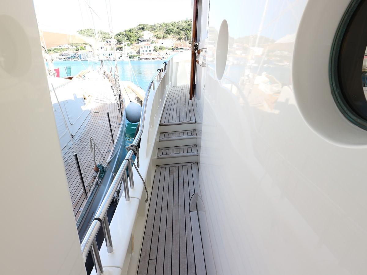 a view of a ship from the window of a plane aboard Polar Princess Yacht for Sale