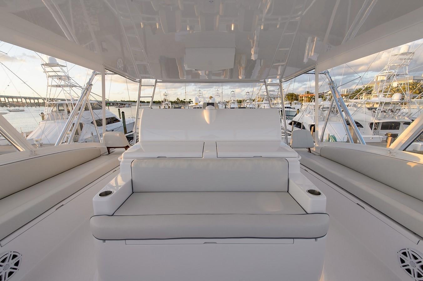 a boat with a bench aboard NOTORIOUS Yacht for Sale