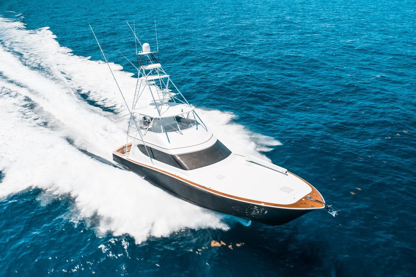 a boat on the water aboard NOTORIOUS Yacht for Sale