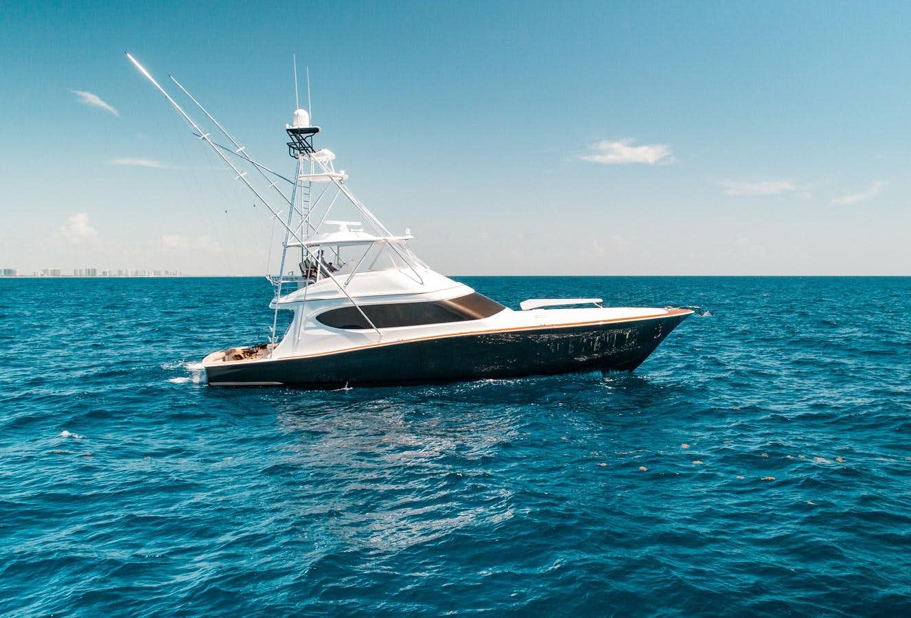 a boat in the water aboard NOTORIOUS Yacht for Sale