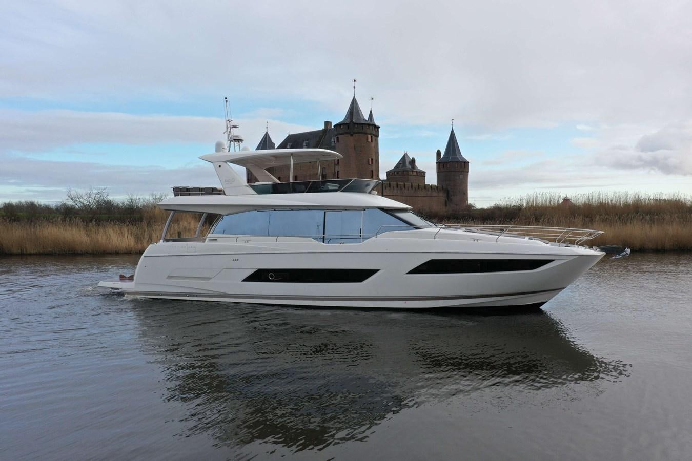 a boat on the water aboard PRESTIGE 680 FLY Yacht for Sale