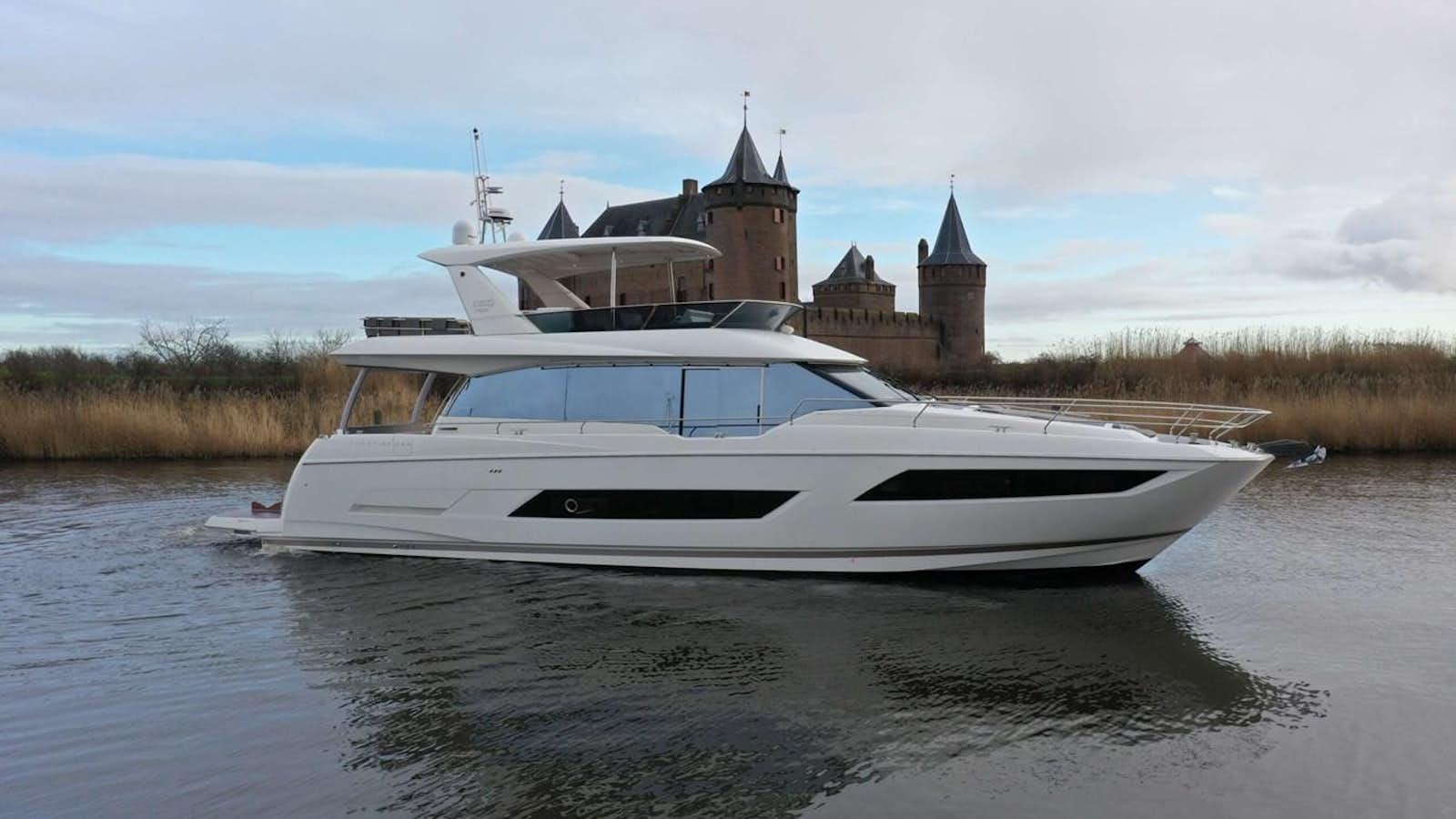 a boat on the water aboard PRESTIGE 680 FLY Yacht for Sale