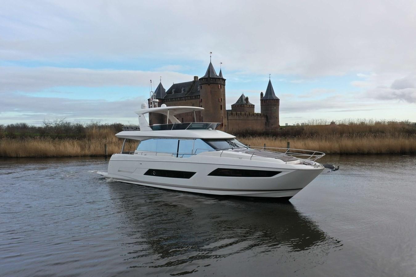 a boat on the water aboard PRESTIGE 680 FLY Yacht for Sale