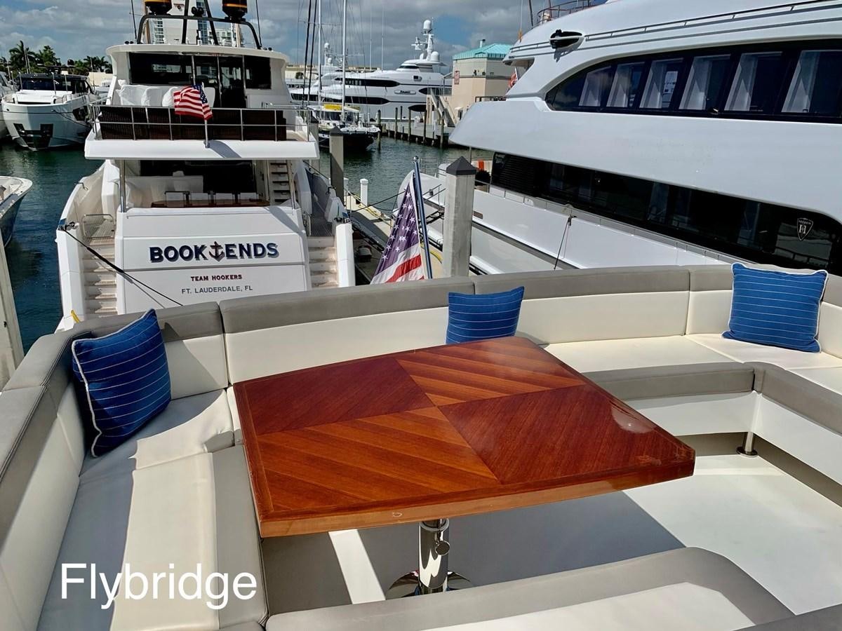 a boat with a flag on it aboard PLAYBOOK Yacht for Sale