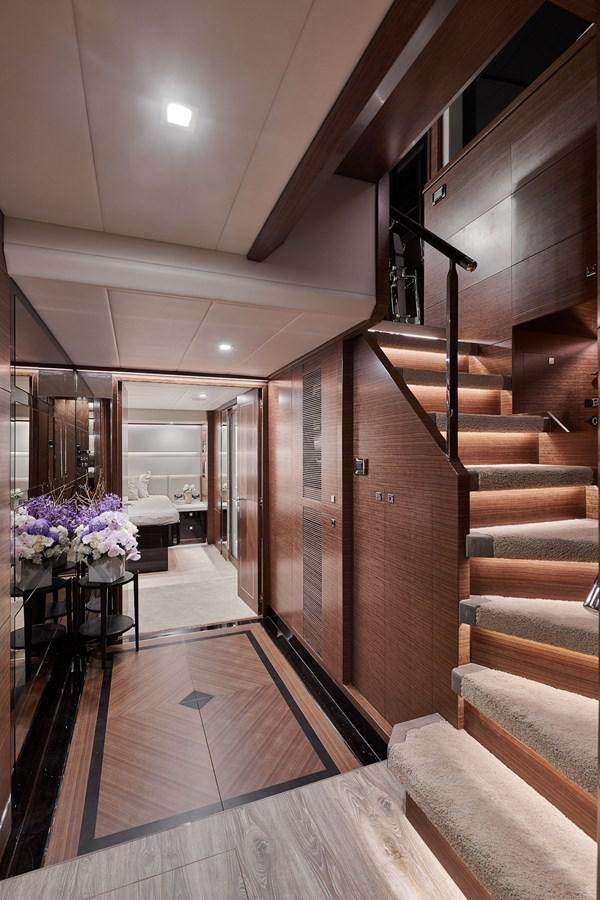 a room with wooden walls and wood floors aboard V68 (NEW BOAT SPEC)  Yacht for Sale