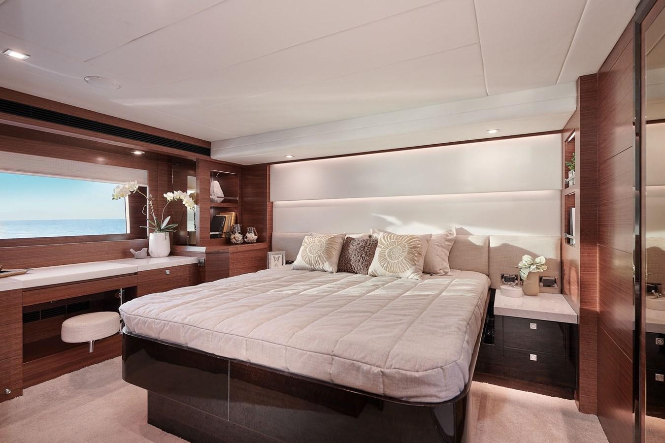 a bed in a room aboard V68 (NEW BOAT SPEC)  Yacht for Sale