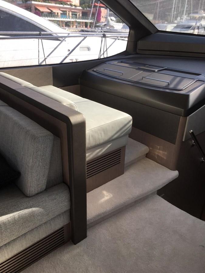 a couch in a room aboard AHAVA Yacht for Sale