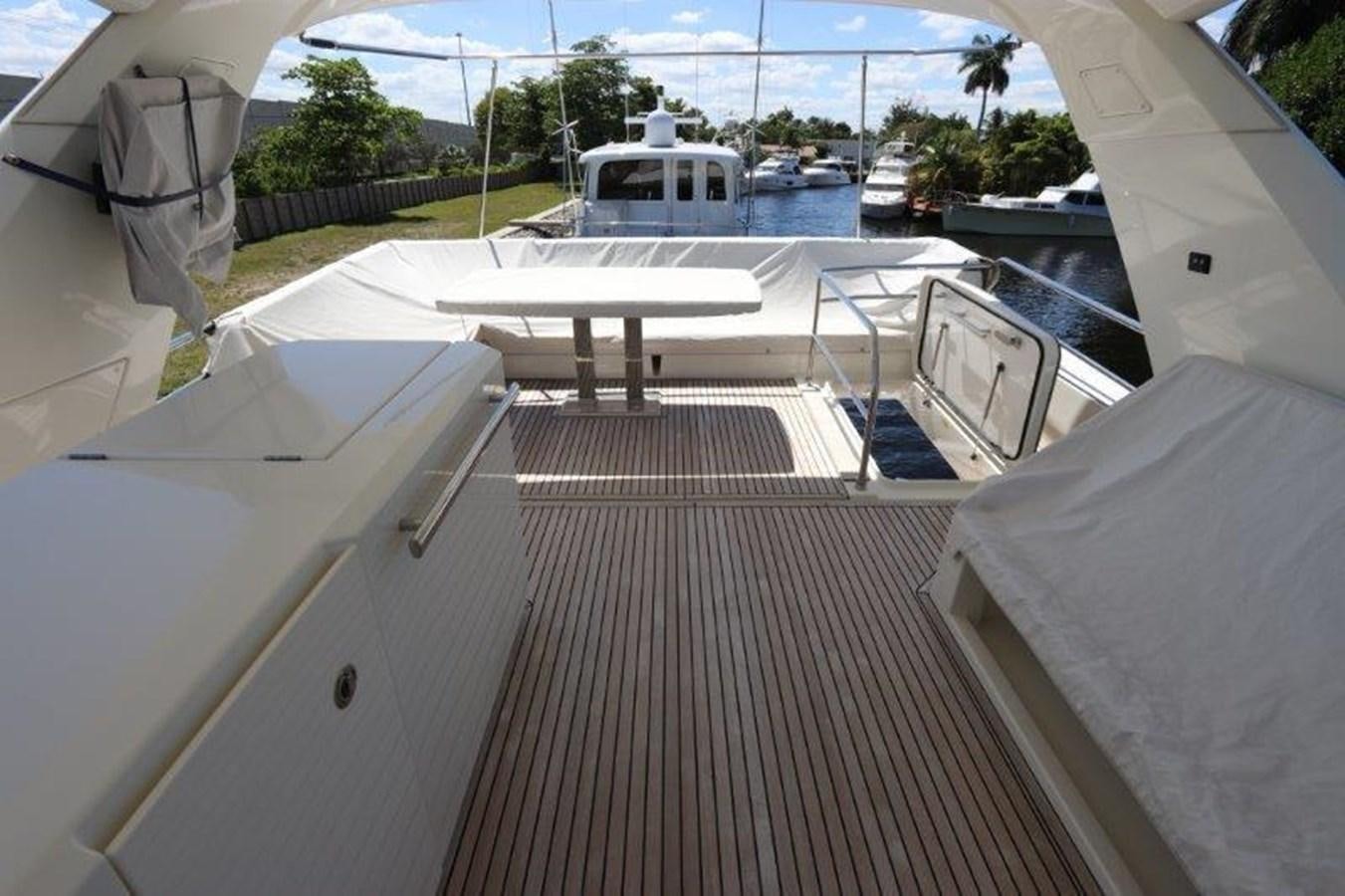 a deck with a group of boats on it aboard BREATHE EASY Yacht for Sale