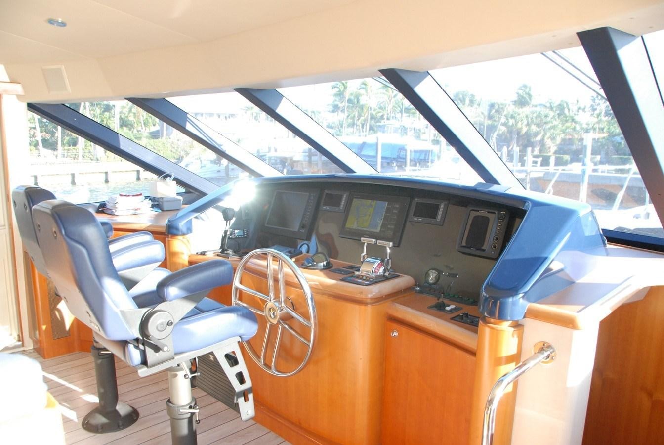 inside of a vehicle with a desk and chairs and a large window aboard ROOM SERVICE Yacht for Sale