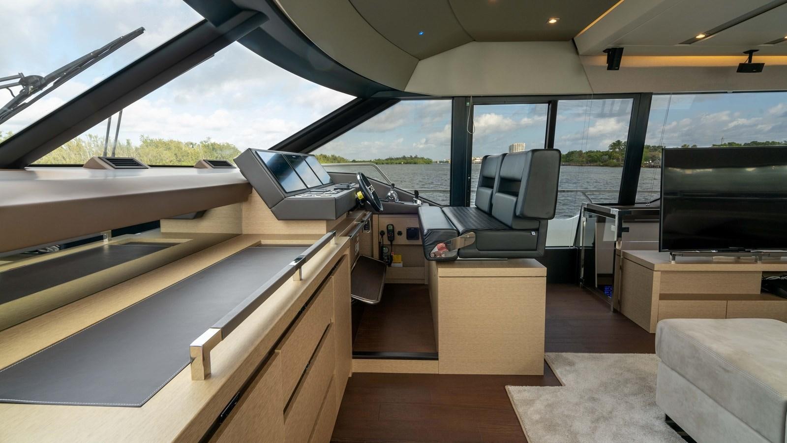 inside of a car aboard VIMA Yacht for Sale
