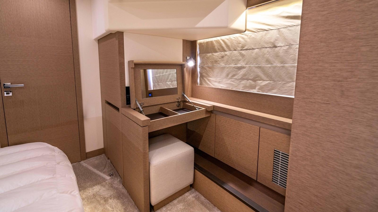 a bathroom with a sink and a mirror aboard VIMA Yacht for Sale