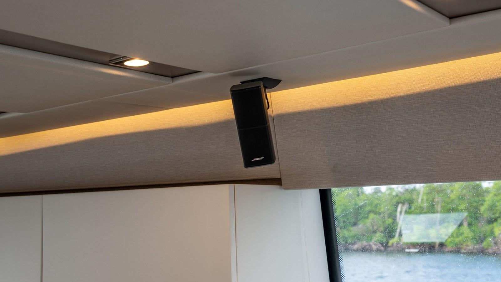 a black rectangular object on a white surface aboard VIMA Yacht for Sale