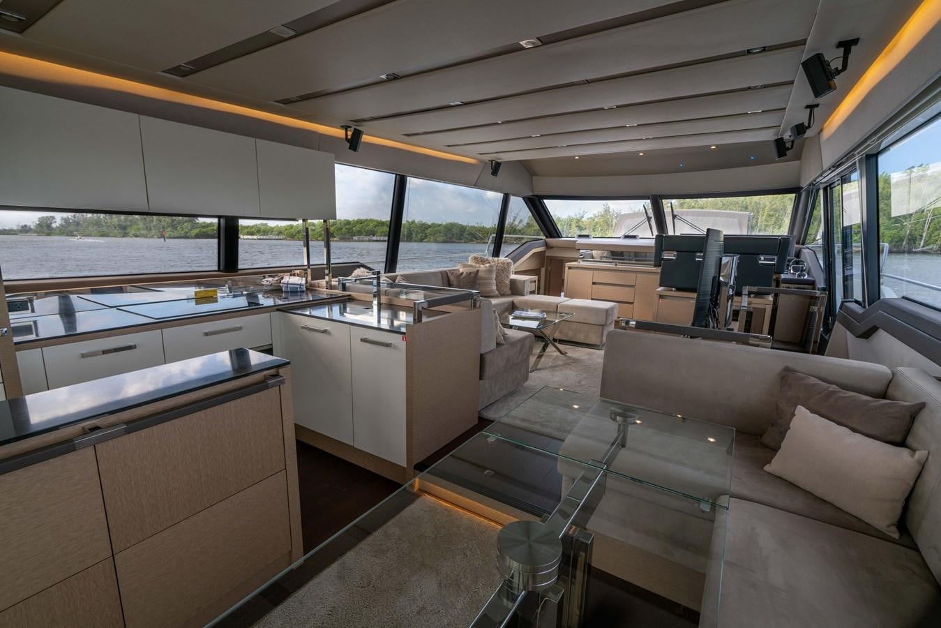 inside of a car aboard VIMA Yacht for Sale