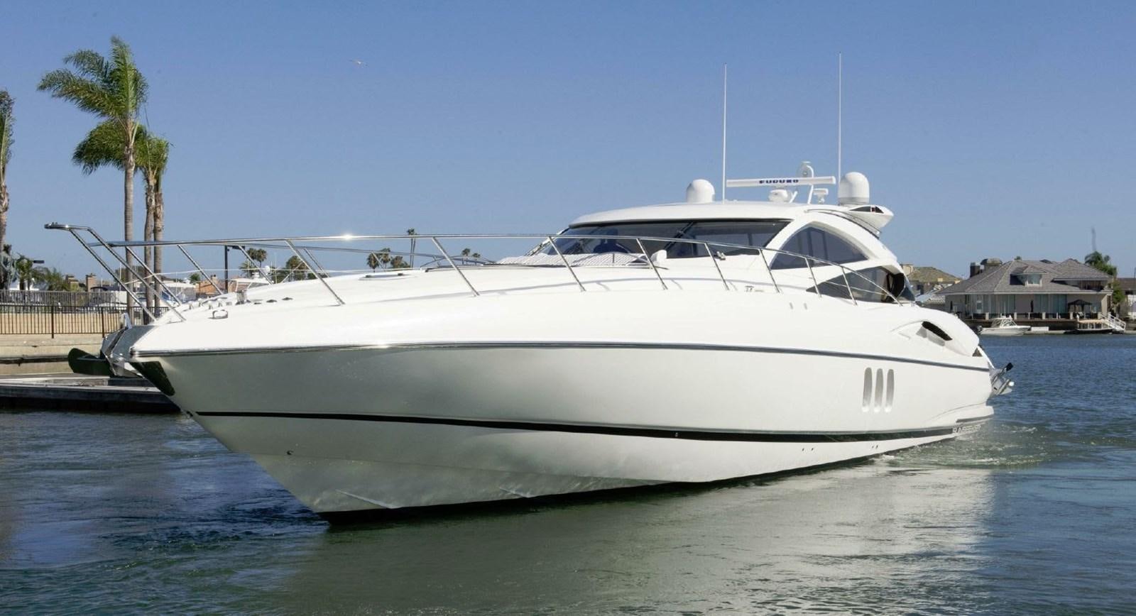 a white yacht in the water aboard SONSEEKER Yacht for Sale